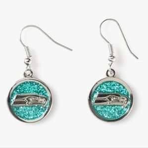 Seattle Seahawks Glitter Dangler Earrings